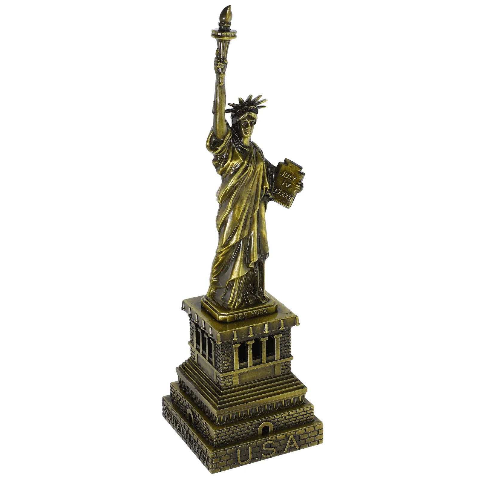 Liberty Sculpture Desktop Ornament 4th of July Decorations Vintage American Statue European Style