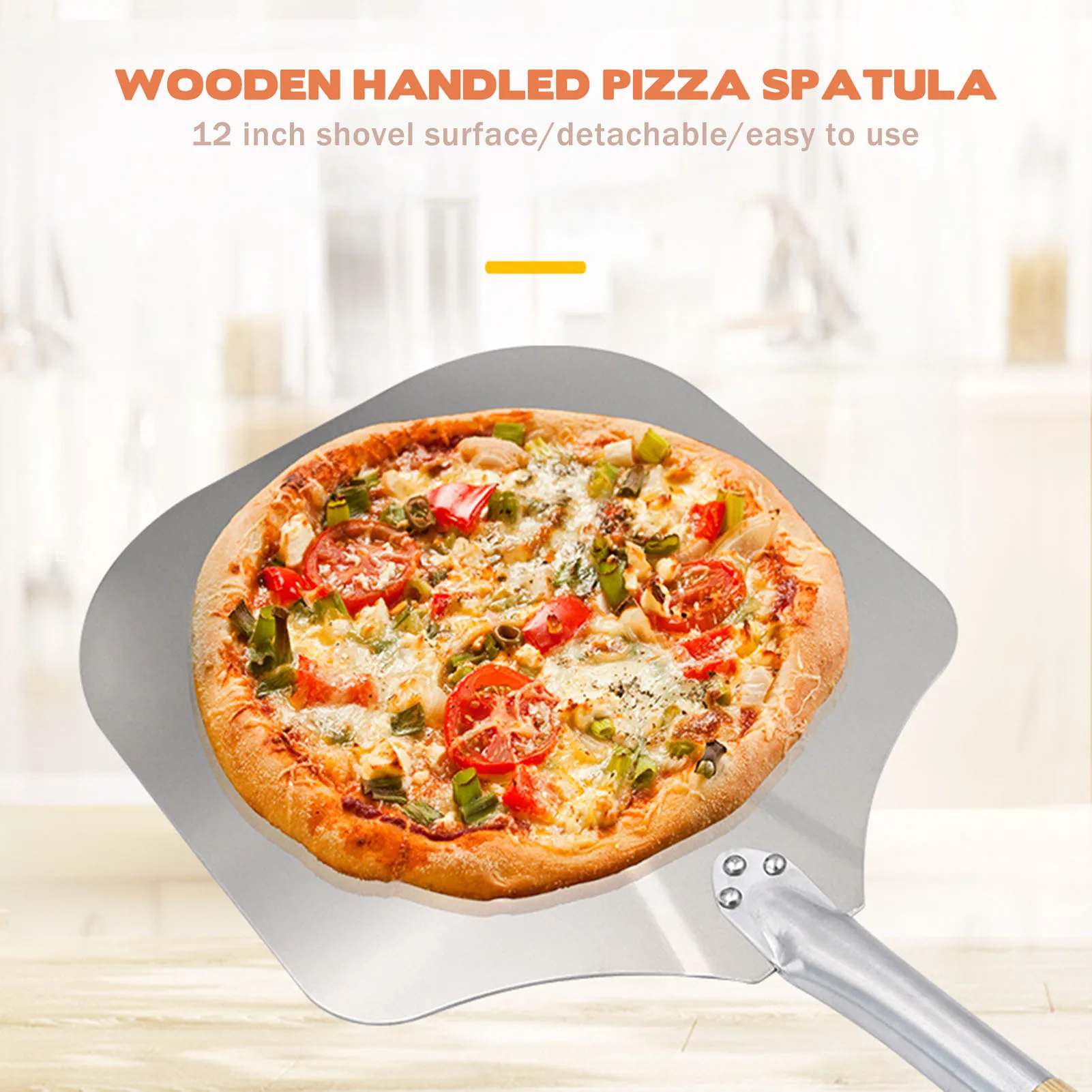 

Aluminum Pizza Spatula Paddle Household Non-stick Pizza Peel Creative Shovel Fits Restaurant Homemade Pizzas Kitchen Tools