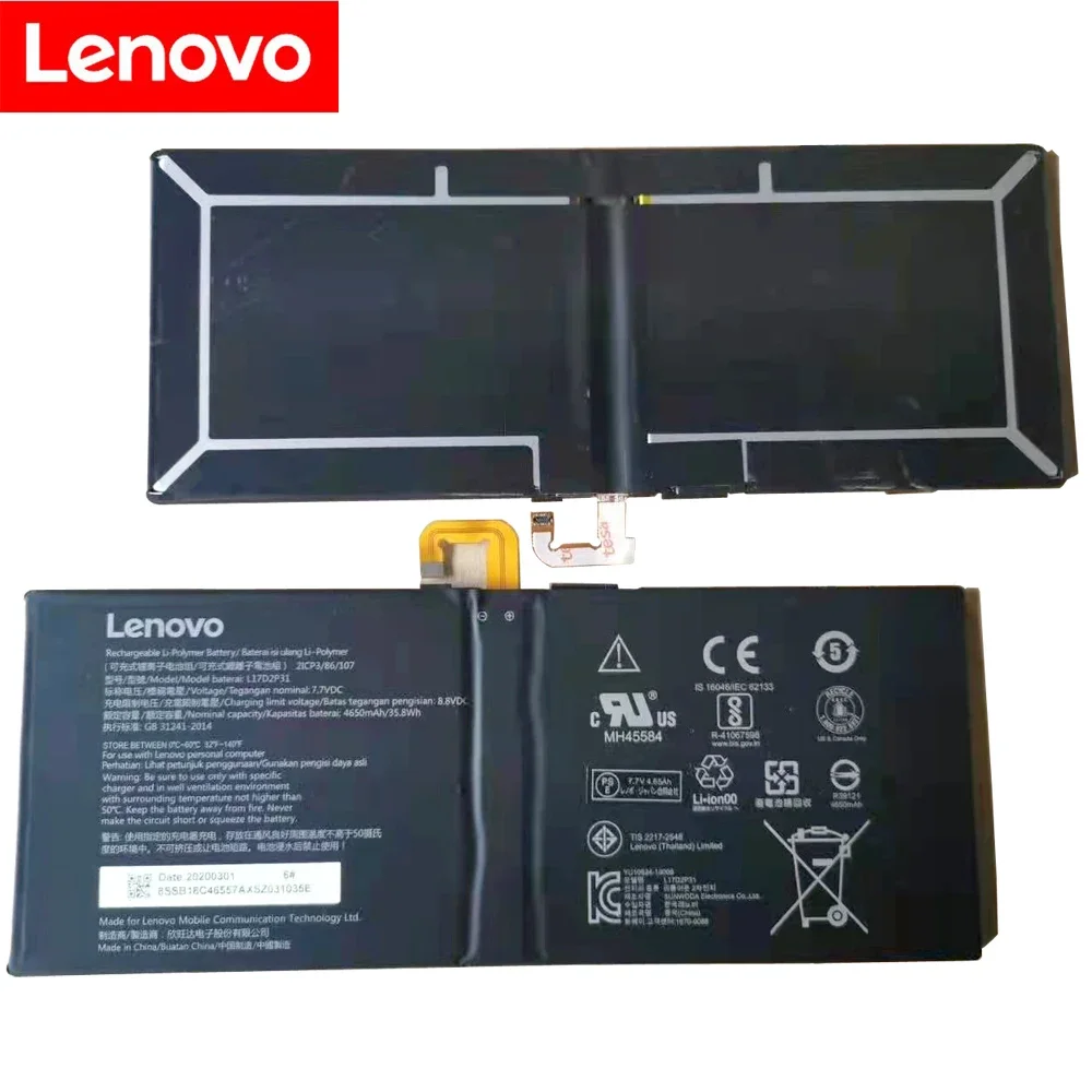 Imagem -04 - Brandnew Original L17d2p31 Yb-j912f Yb-j912l Yoga Book C930 Bateria do Portátil Mais Ferramentas Gratuitas