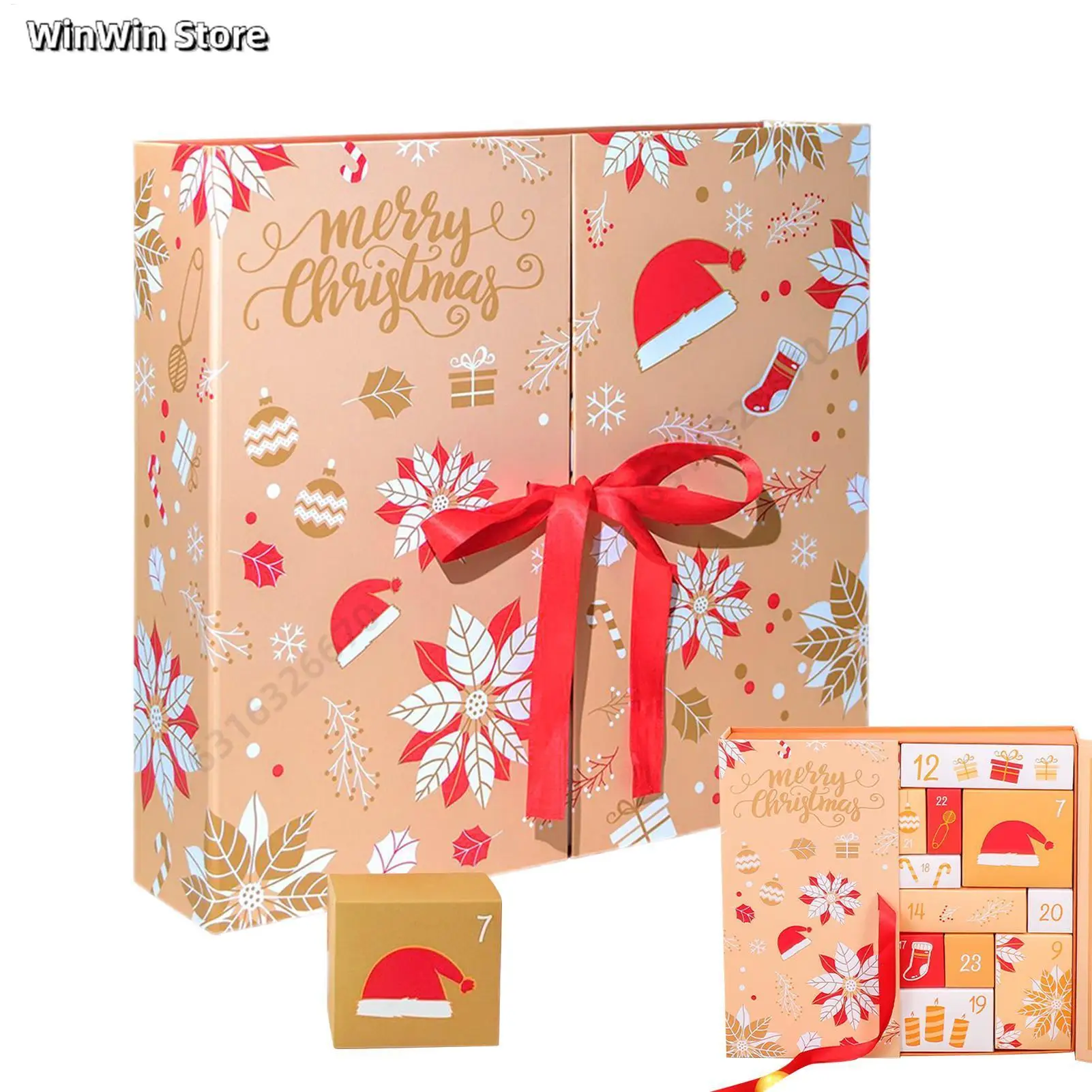 24 يوم عيد الميلاد العد التنازلي صندوق التقويم 2025 التقويمات الفارغة صندوق القدوم لملء عطلة الحال بالنسبة لمهرجان عيد ميلاد الاطفال البالغين