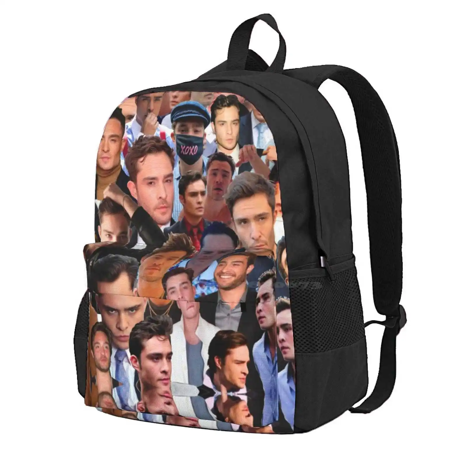 

Ed Westwick Photo Collage Hot Sale Schoolbag Backpack Fashion Bags Ed Westwick Chuck Bass Photo Collage