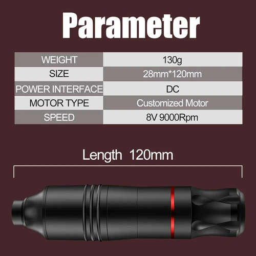 Imagen 2 del producto Kit de máquina de tatuaje con bolígrafo, juego de máquina de tatuaje con bolígrafo inalámbrico, agujas de cartucho de tatuaje para principiantes