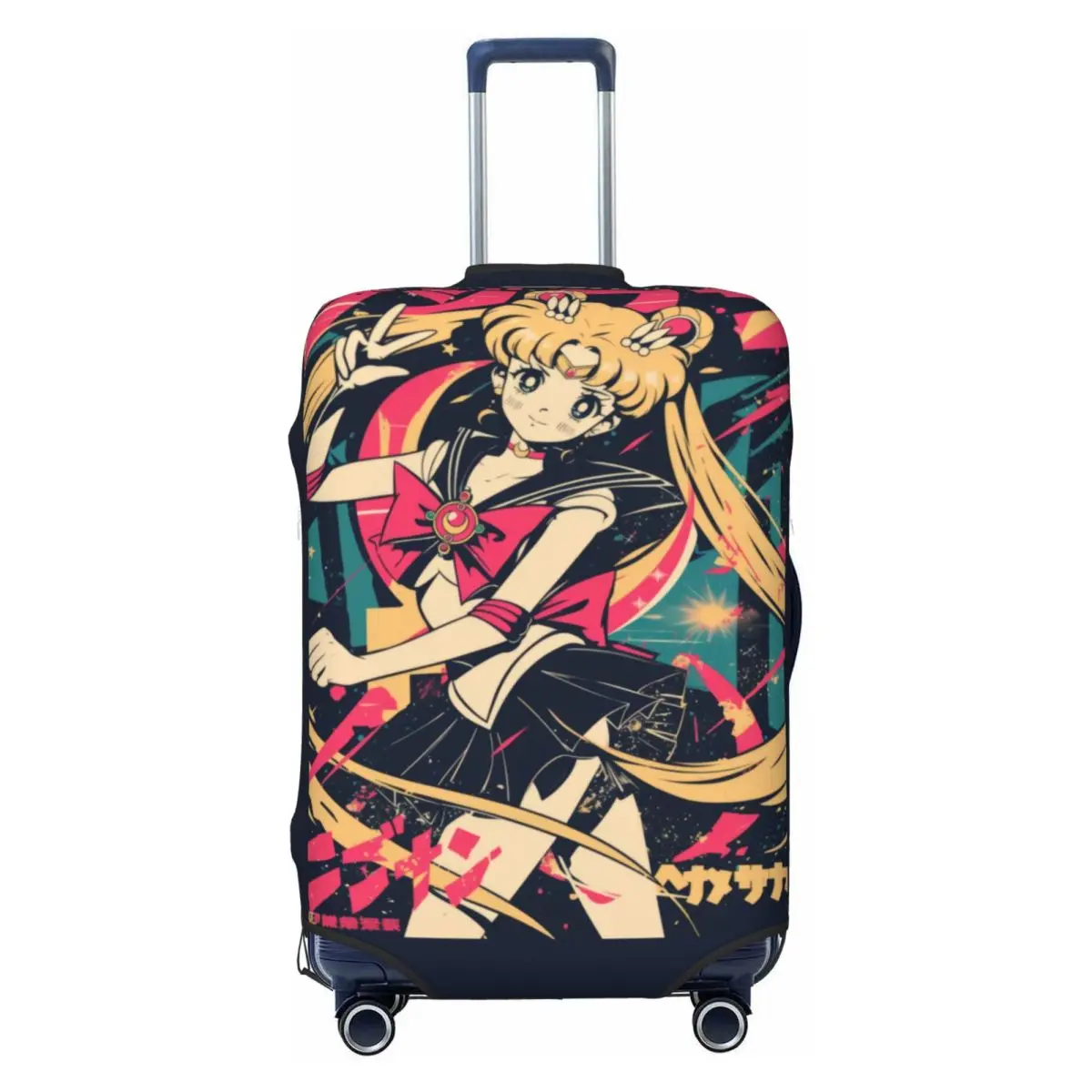 

Забавный чехол для чемодана с аниме-персонажами Sailor Moon: Супермагическая сила девочек, моющийся, для путешествий