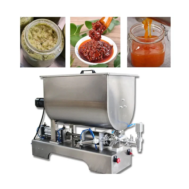 Factory Price Small Semi-Automatic Horizontal Filling Machine Single Head Paste Liquid Filling Mixer