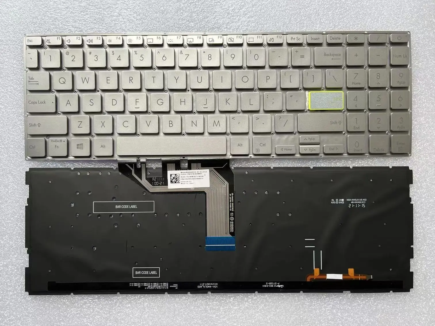 

New Backlit US Russian Keyboard For Asus VivoBook X513 X513e X513ea X513ep X513eq X513ia OKN1-BB4US13 English RU Black Silver