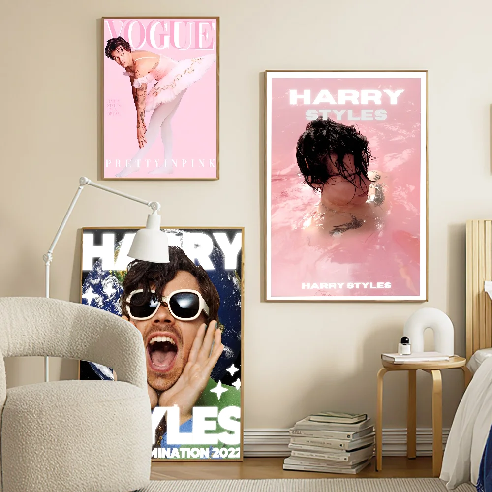 H-Harry E-Edward S-Styles Classic Anime Poster Fancy Wall Sticker For Living Room Bar Decoration Decor Art Wall Stickers