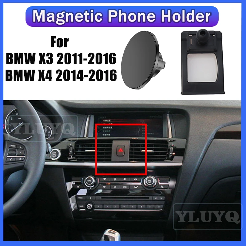 

For BMW X3 2011-2016 Car Magnetic Phone Holder X4 2014-2016 Gravity Navigation Stand 360° Rotatable Car Interior Accessories