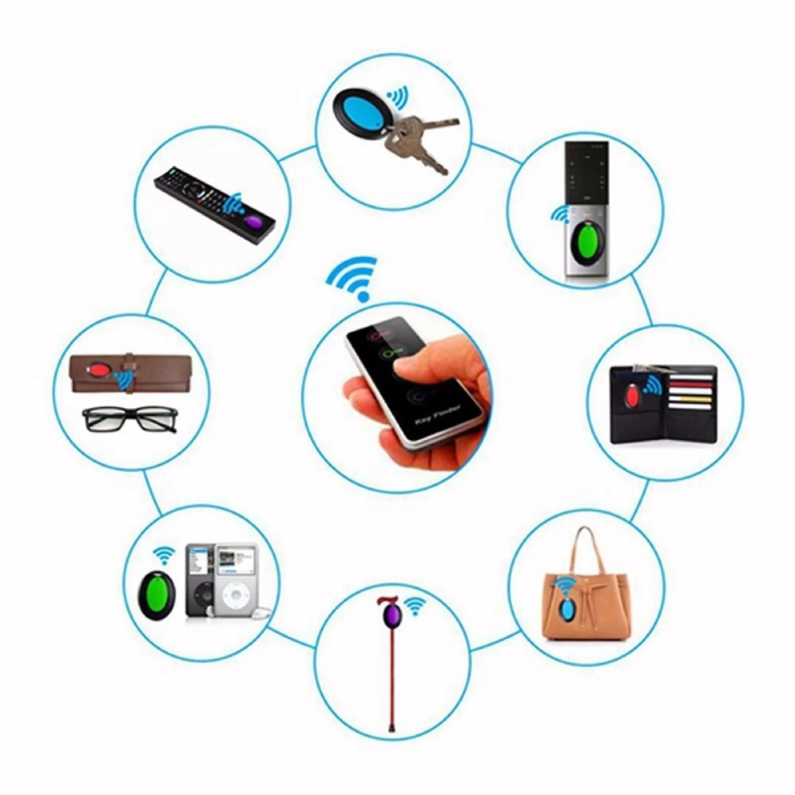 Wireless Key Finder RF Key Locator Pet Tracker Wallet Tracker Finder Remote Control 1 RF Transmitter 4 Receiver 4 in 1 Alarm New