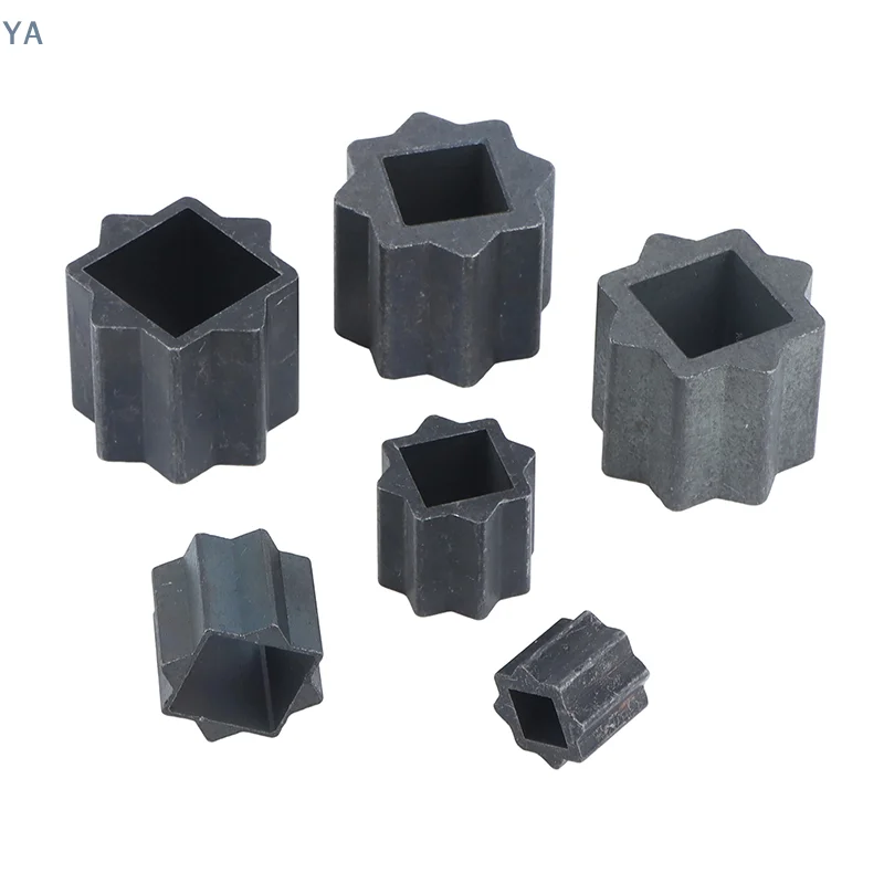 【AN】2Pcs Pneumatic Head Adapter Sleeve Actuator Connecting Sleeve Inner Square Outer Octagonal Sleeve Ball Valve Reducer Sleeves