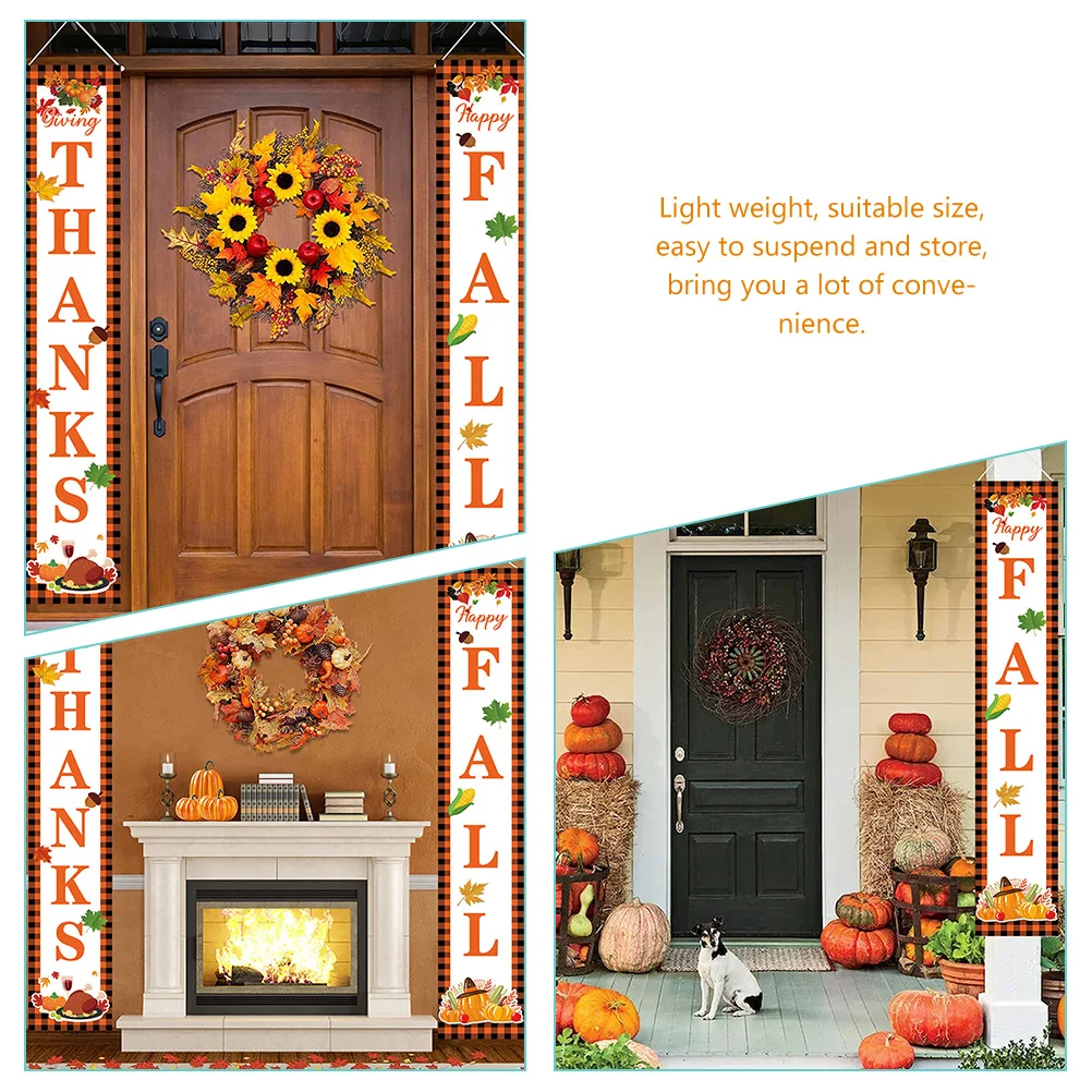 

Thanksgiving Couplets Outdoor Autumn Banner Decorate Hanging Banners Polyester Sign Flag Baby
