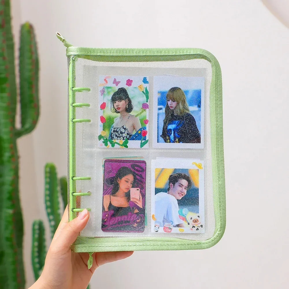 A5 Zipper Kpop Photocard Binder DIY Photocard Collect Book Photo card Album Scrapbook Photo Album Journal Notebook Card Binder