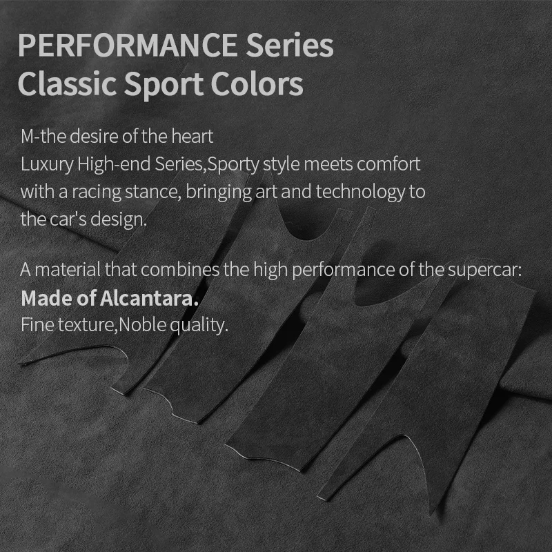 For Tesla Model Y Juniper / Model 3 Door Inner Handle Trim Frame Decorative Sticker Made of Alcantara Car Interior Accessories 2