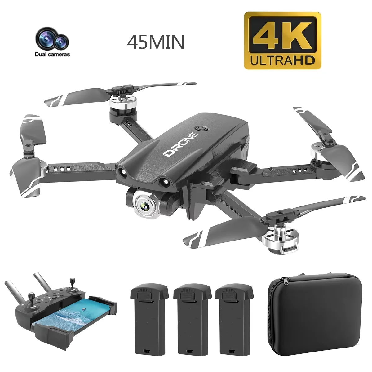 Camera Drone and Quadcopte with 4k HD Camera for Adults or Kids Foldable Remote Control Transmission Pictures And Videos Drone