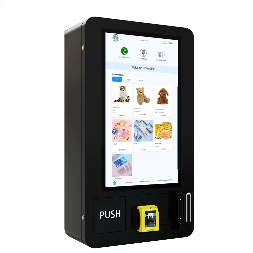 32-Inch automatic digital touch screen vending machine Small metal hair products Wall-mounted shopping mall
