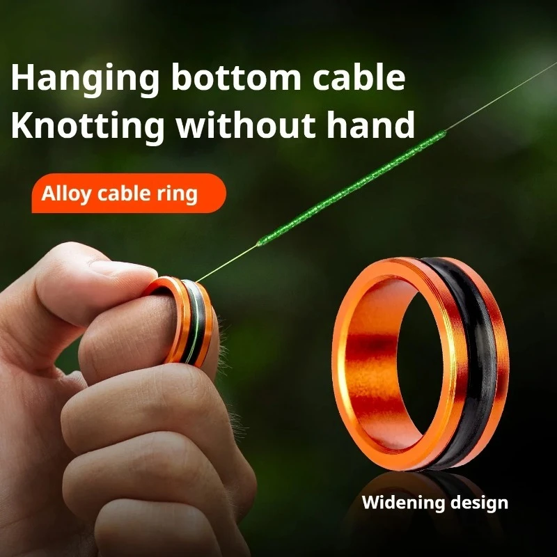 1pc/2pcs Alloy Cable Ring Fast Line Cutting Anti-slip Protect Hands/fishing Reel Tighten The Leader Knot Fishing Tools Portable