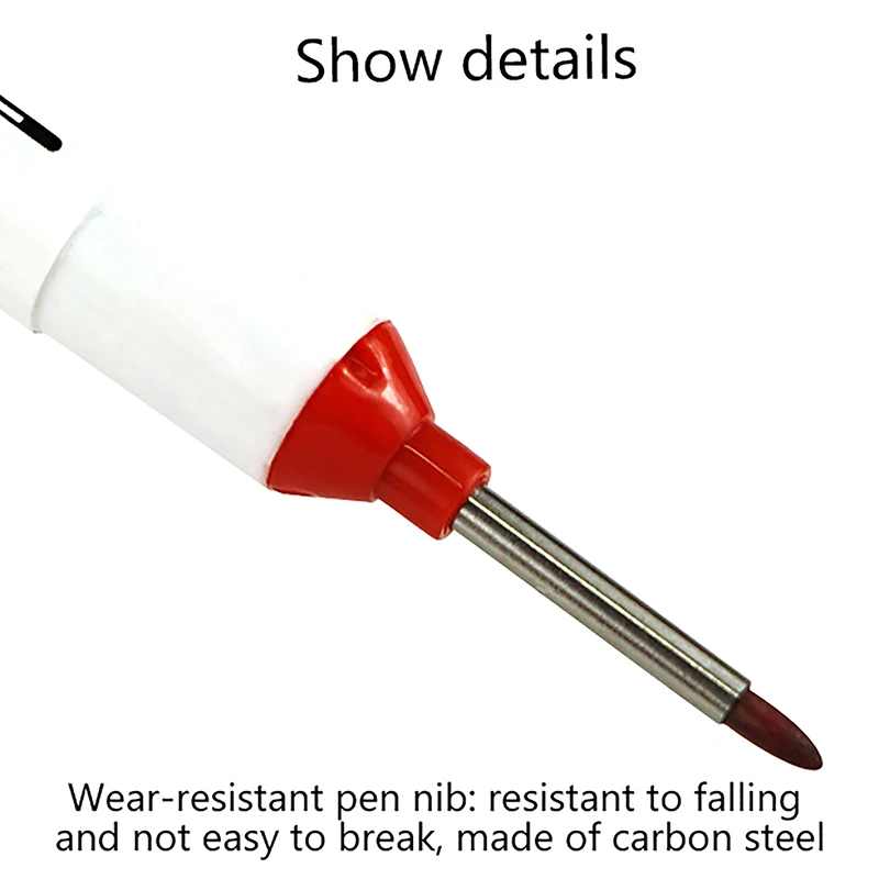 20 мм креативные длинные маркеры с красными/черными/синими чернилами, украшение для ванной комнаты и деревообработки, многофункциональные фломастеры с глубоким отверстием, 1 шт.