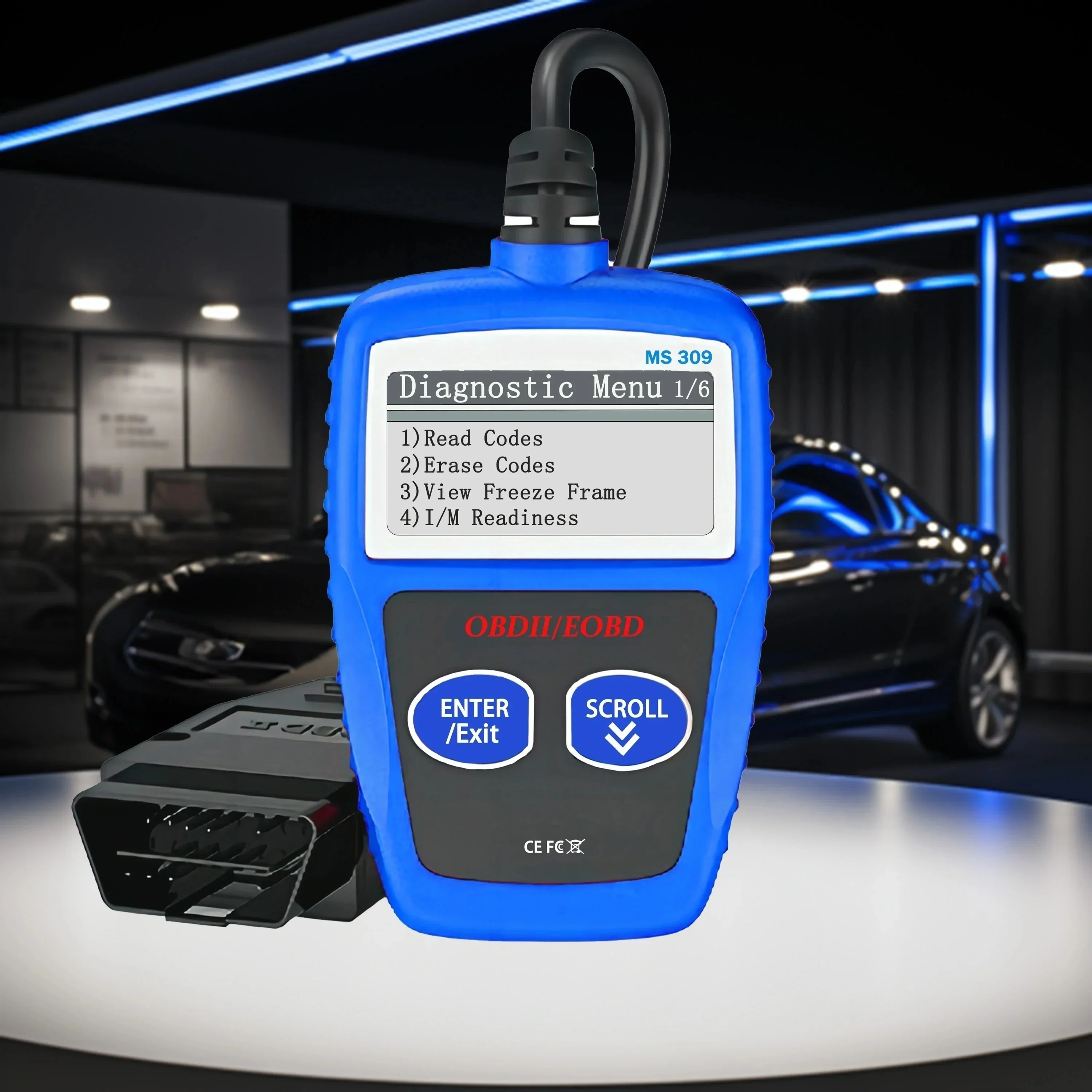 Advanced Car Diagnostic Tool Plus - Upgraded MS309 OBD2 OBDII EOBD Fault Code Reader Scanner with Enhanced Error Detection