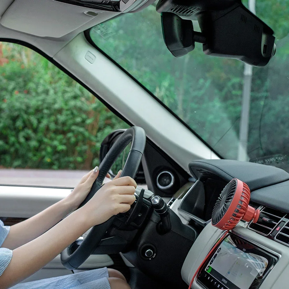 車の換気ファン,USB電源,360度回転,カラフルなLEDライト,自動換気,換気口取り付け,新品