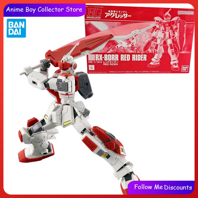 

BANDAI PB Model Kit HGUC 1/144 RX-80RR Red Rider Gundam Action Figure Gunpla Mobile Suit Toys for Boy Gift for Children