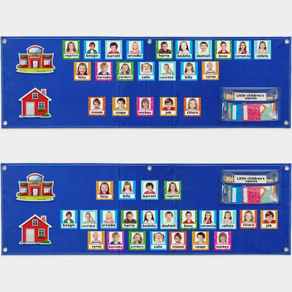 

1 Set Foldable Felt Board Wall Hanging Kids Visual Schedule For Learning Toddler Routine Chart Classroom Decoration Montessori
