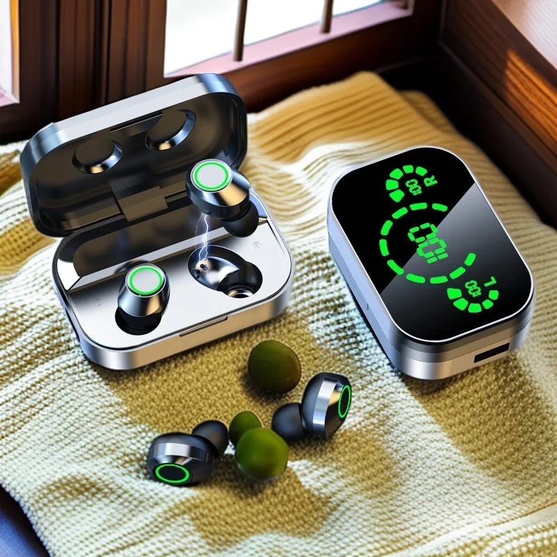 

Cross border popular mirror digital YD03 wireless Bluetooth earphones TWS in ear high battery YD04 Bluetooth earphones