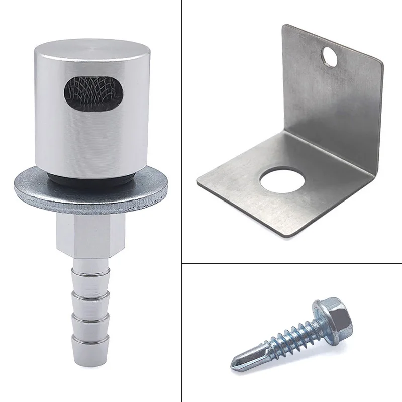 

Aluminum 5/16 Hose Hook Body Exhaust Valve with 90-Degree Detachable Plate, Suitable for Fuel Tank Conversion Accessories