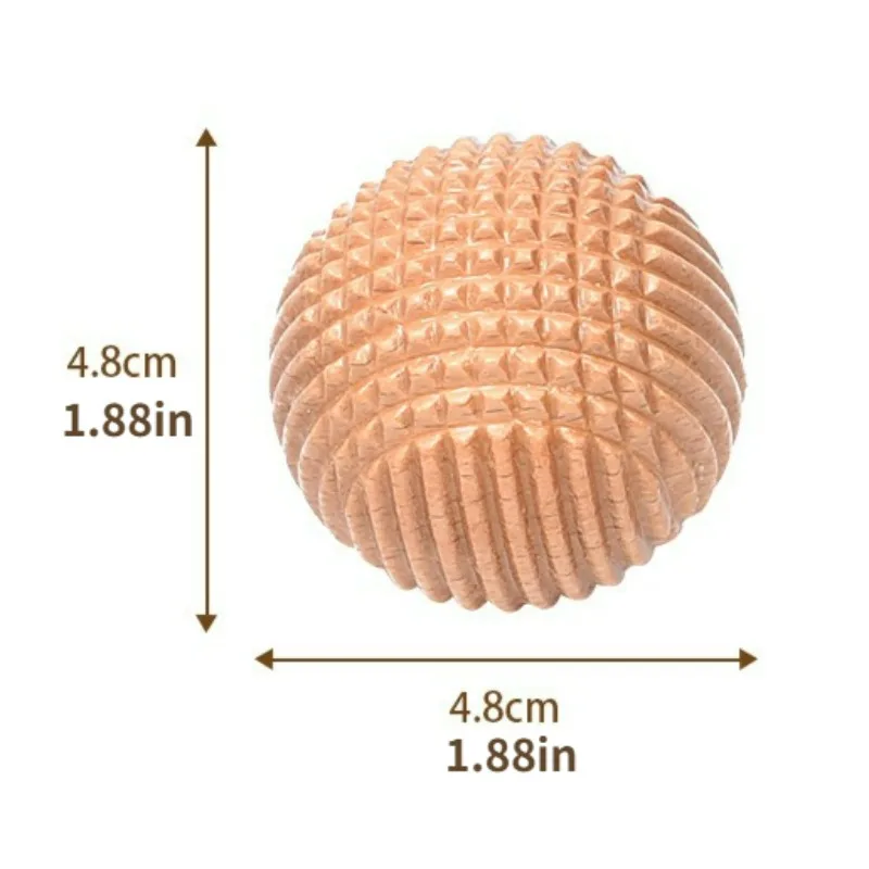 Wooden Massage Ball - Solid Palm Tool for Grip Strength & Muscle Relief, Deep Pressure Hand Trainer for Adults/Seniors