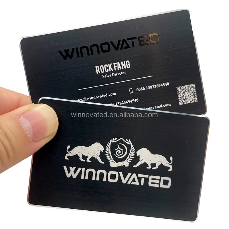 Customized product Matte Black 1.0 mm Anti-rust Colored Anodized Aluminum Business Card Blanks - Image 4