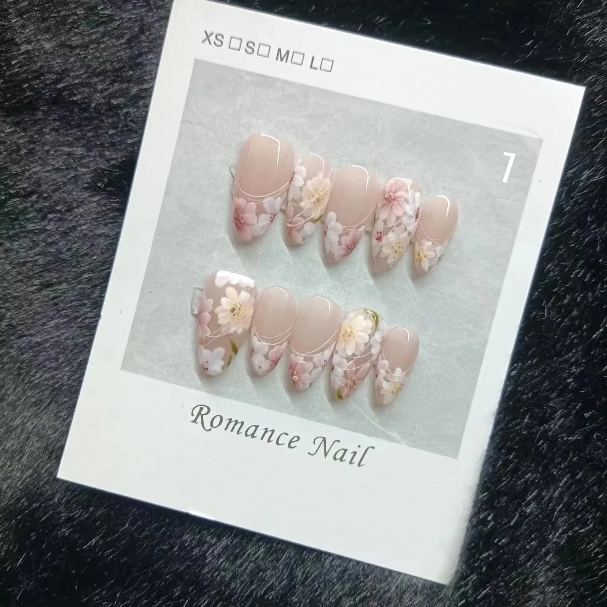 Magnolia Spring Press-On Nails | Petal Nails | Hand Painted Art Design Reusable Nails | Glamor Fake Nails | Premium Nails