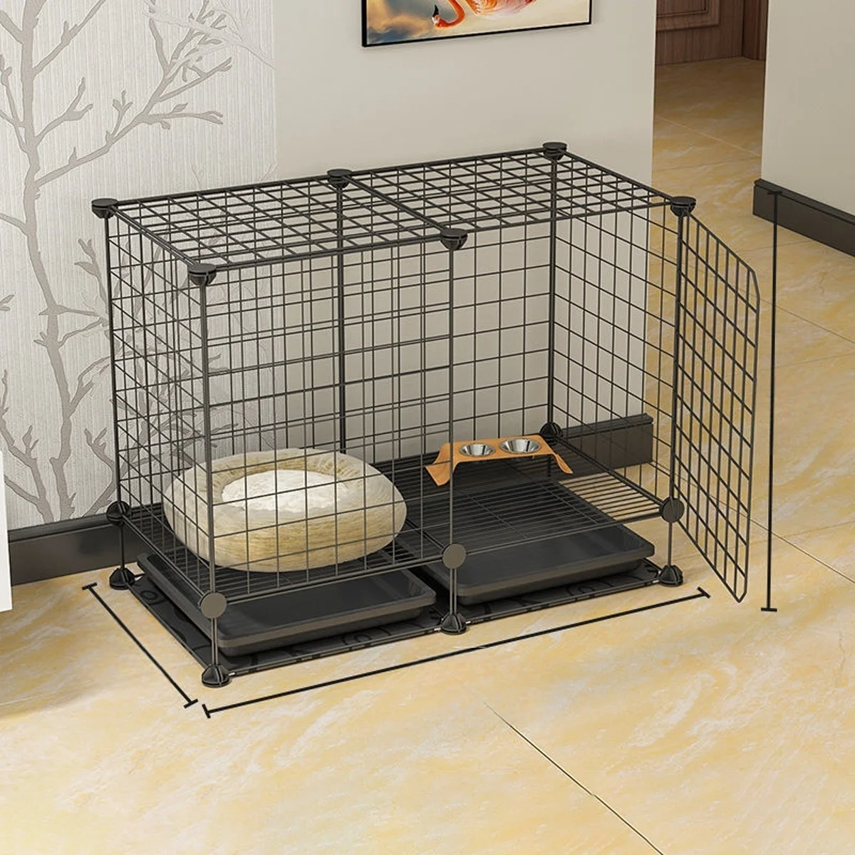 

Клетка для собак, вилла для маленьких собак с отдельным унитазом для щенков, померанский шпиц, питомник для собак, забор для домашних животных в помещении