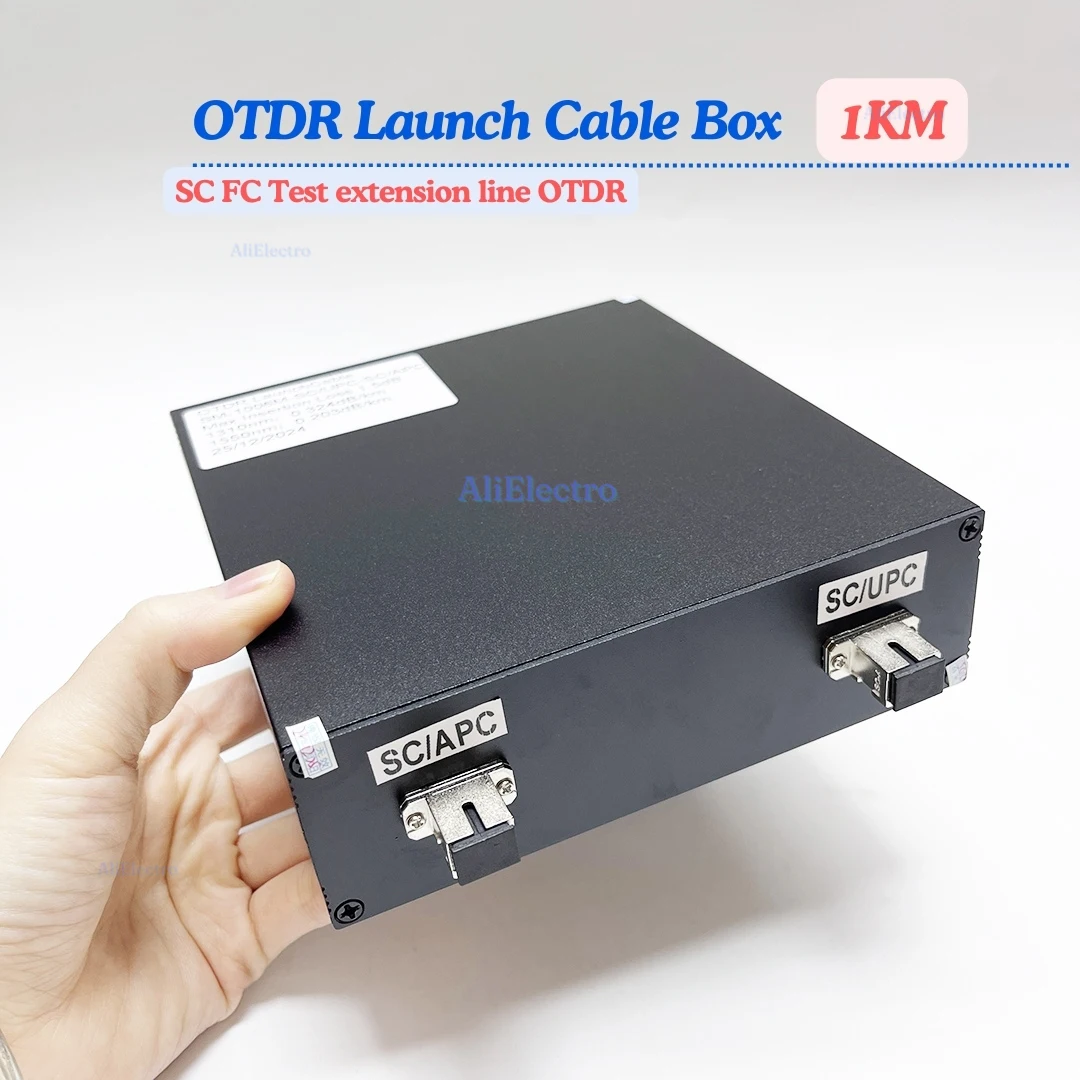 

1000M OTDR Launch Cable Box SC FC Test extension line OTDR singlemode 9/125um 1310/1550nm optical fiber tester