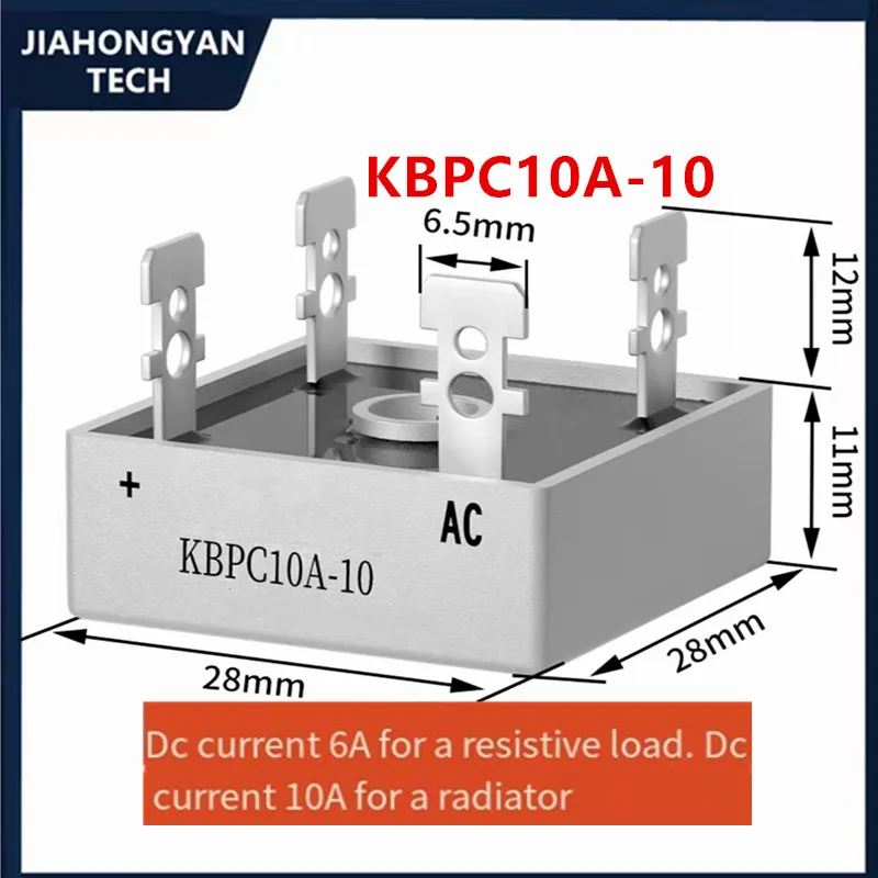 KBPC3510 New single-phase rectifier KBPC/BR5012 BR5016 square bridge rectifier reactor 5A-50A 1000V 1200V 1600V