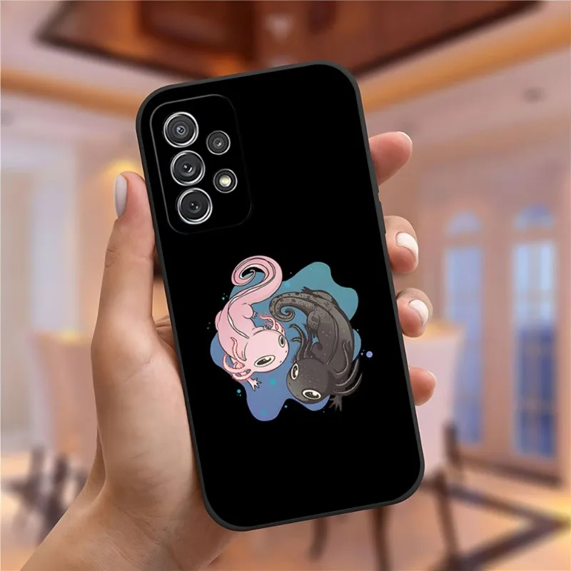 Cute Animal Axolotl Phone Case For Samsung Galaxy A13 A52 A53 A73 A32 A51 A23 A22 A12 A02s A20e A40 A50 A21 A72 A70 Cover