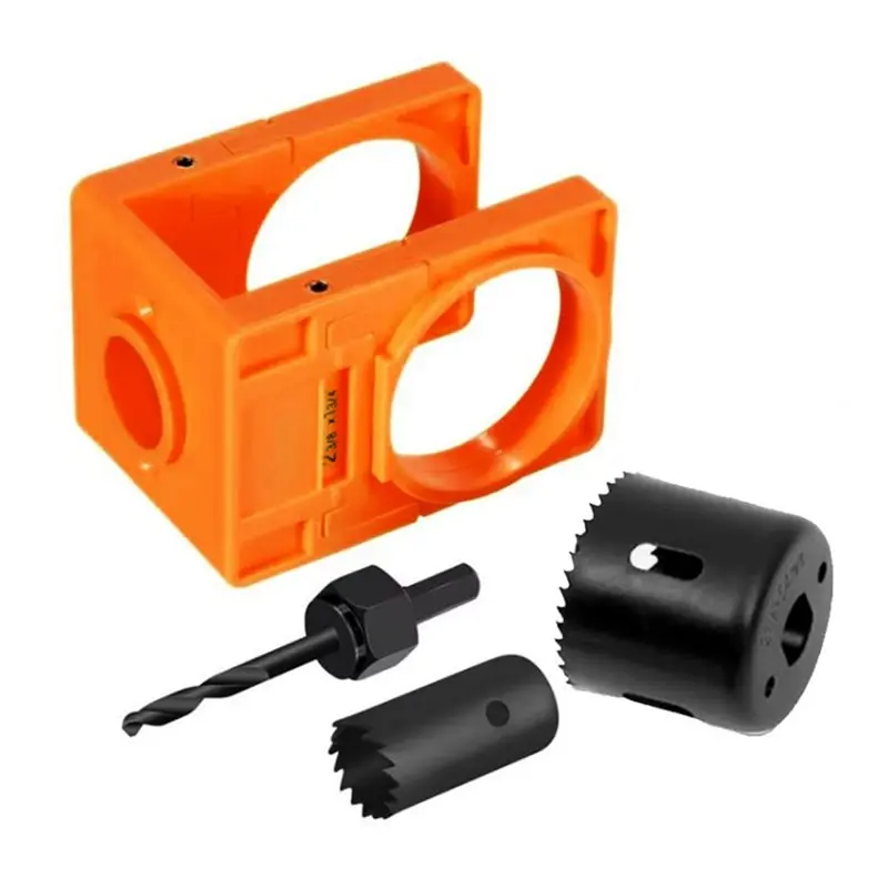 

【BRILLIANT 】Door Lock Installation Kit For 1-3/8" - 1-3/4" Wooden Doors With Guide Template, Door Lock Hole Saw