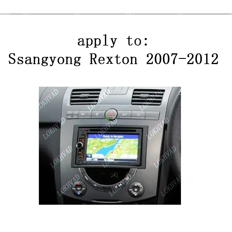 9 Inch Car Frame Fascia Adapter Android Big Screen Audio Dash Fitting Panel Kit For Ssangyong Rexton 2007-2012
