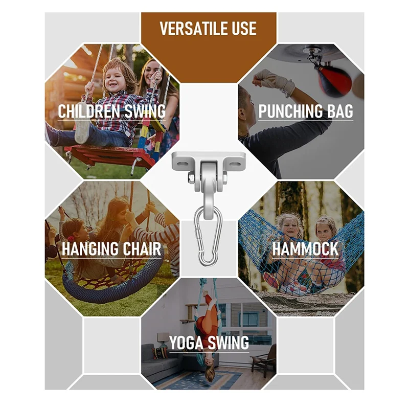 AAAN-подвесные карабины в комплекте, сверхмощные вешалки для качелей на крыльце, с винтами, болтами для сиденья для йоги в патио, в помещении и на открытом воздухе