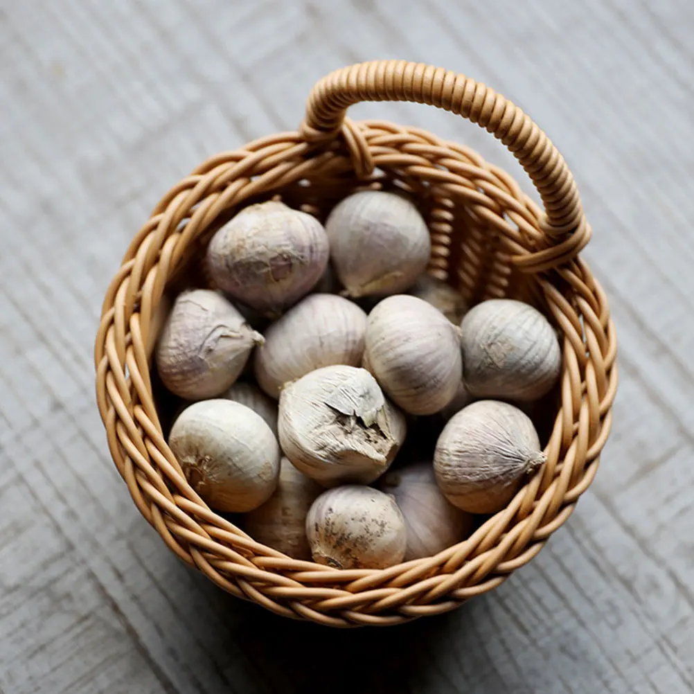 

Wall Hanging Storage Basket Light Brown Hand Imitation Rattan Woven Design For Flower Plant Holder Sundries Organizer Home