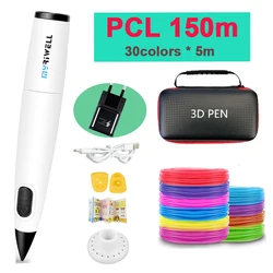 2023 New 3D Pen Set With 150M PCL Filament Low Temperature Safe 3D Pens for Kids Student Best Birthday Chrismas Creative Gift