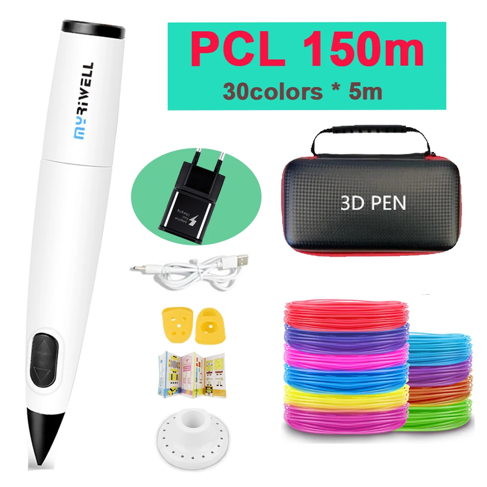 3D Pen Set for Kids And Students with 150M PCL Filament Low Temperature Safe Creative Birthday Christmas Gift