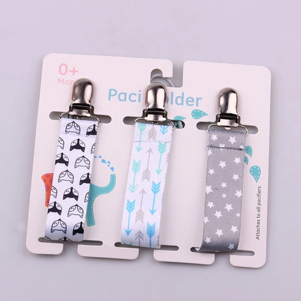 

Cartoon Baby 3 Pcs/Set Anti-drop clip Soother Teether Nipple Holder Pacifier Clip Pacifier Chain Baby Pacifier