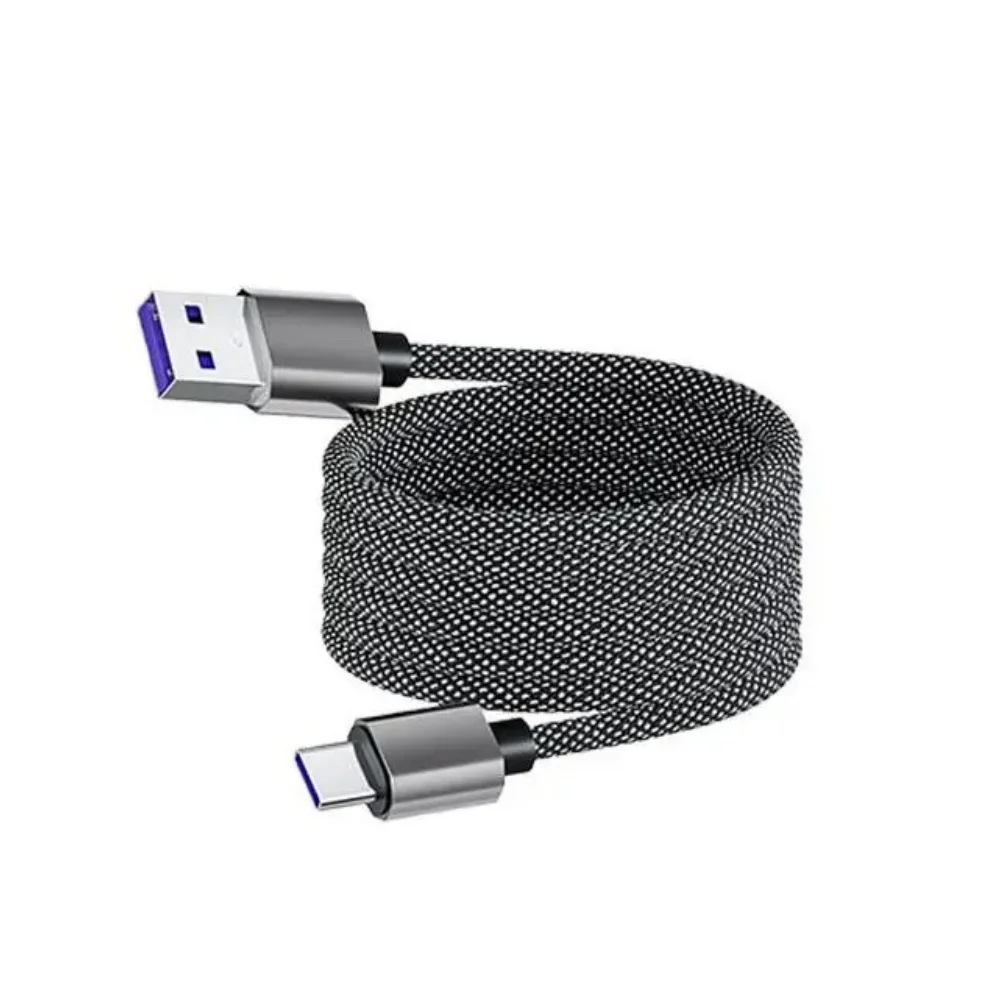 65W Type C naar Type C Magnetische Anti-Winding Snellaadkabel 1M USB Telefoon Data Oplaadkabel voor iPhone Samsung Huawei