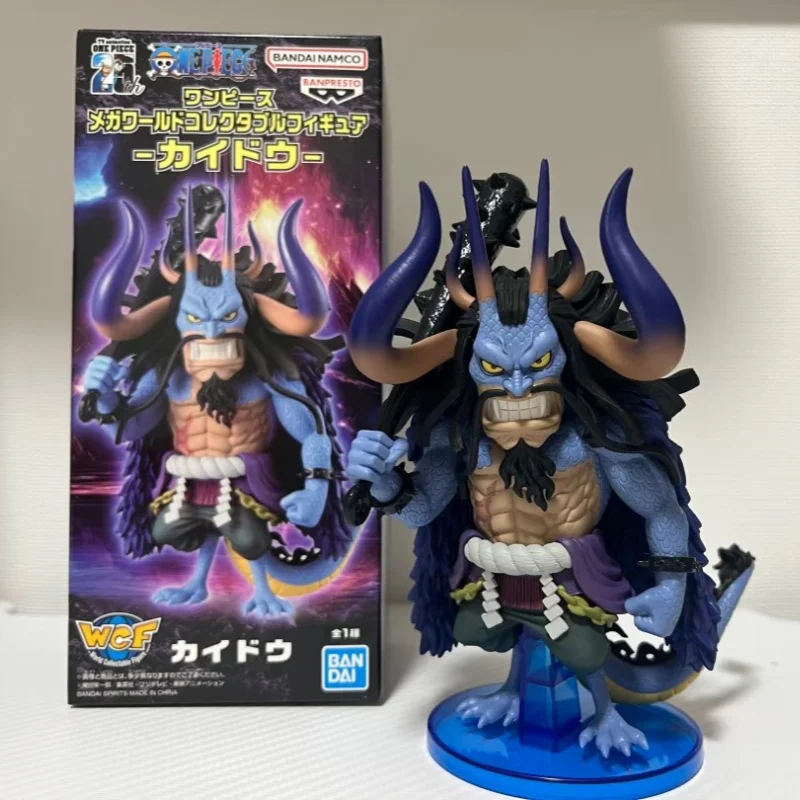 

В наличии натуральная Bandai One Piece Wcf Kaidou в форме человеческих животных, аниме-фигурки, модель, фигурка, коллекционное украшение для рабочего стола