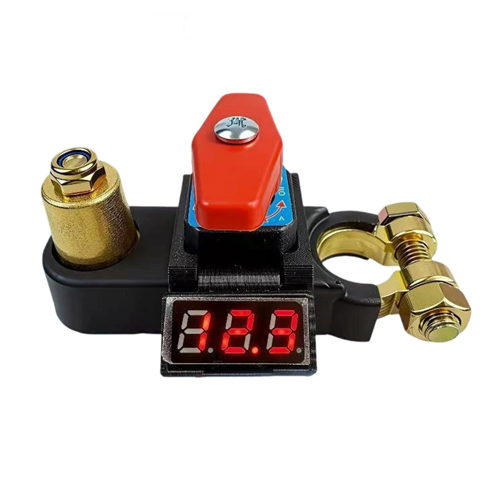 

Car Battery Disconnect Switch Negative Terminal Cut Off Real-Time Voltage Monitoring Suitable For Most 12V / 24V Vehicles