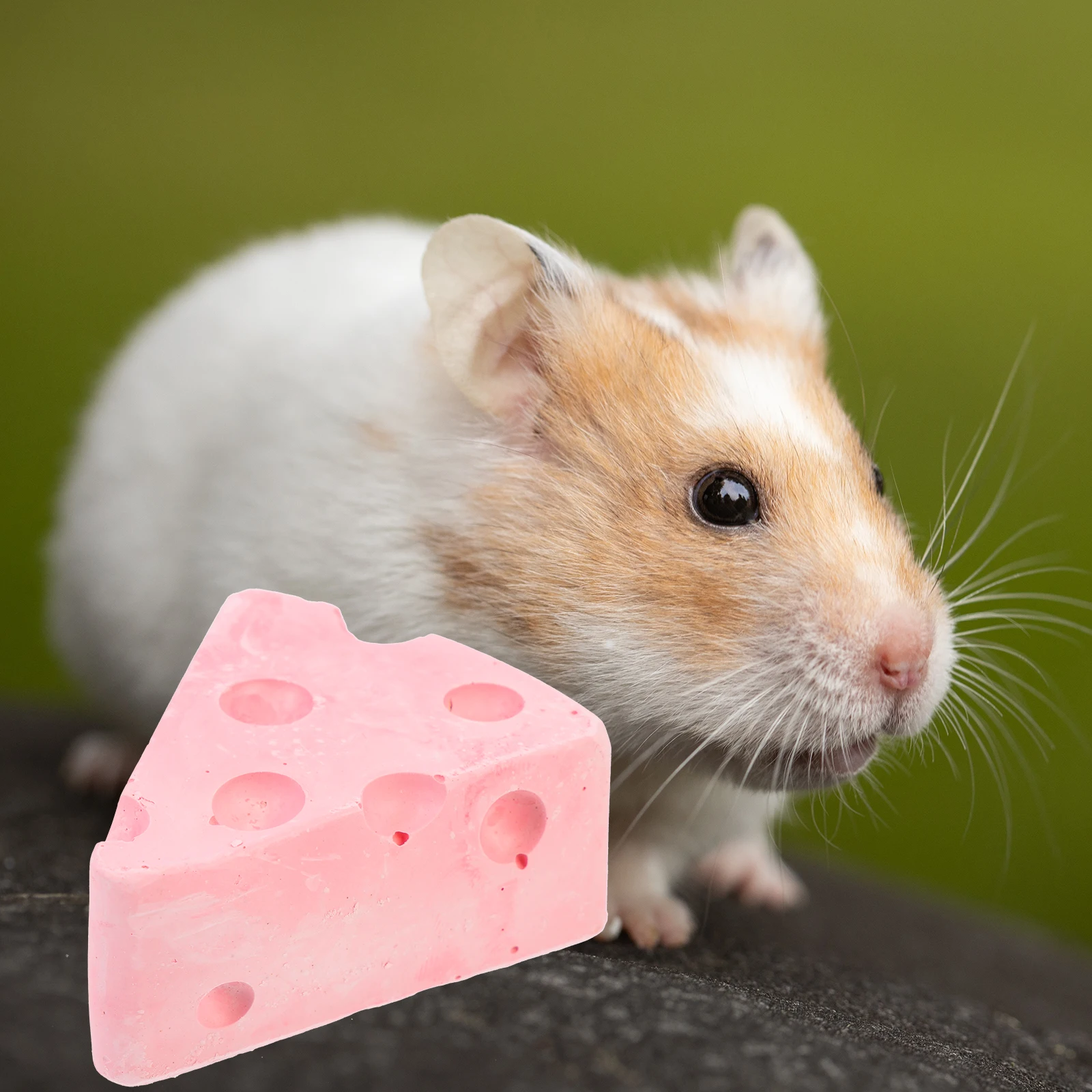 

2 Pcs Cheese Shape Calcium Gypsum Stones Teeth Grinding Toys for Hamster Guinea Pig Bunny Chinchilla Small Pets Chew Blocks