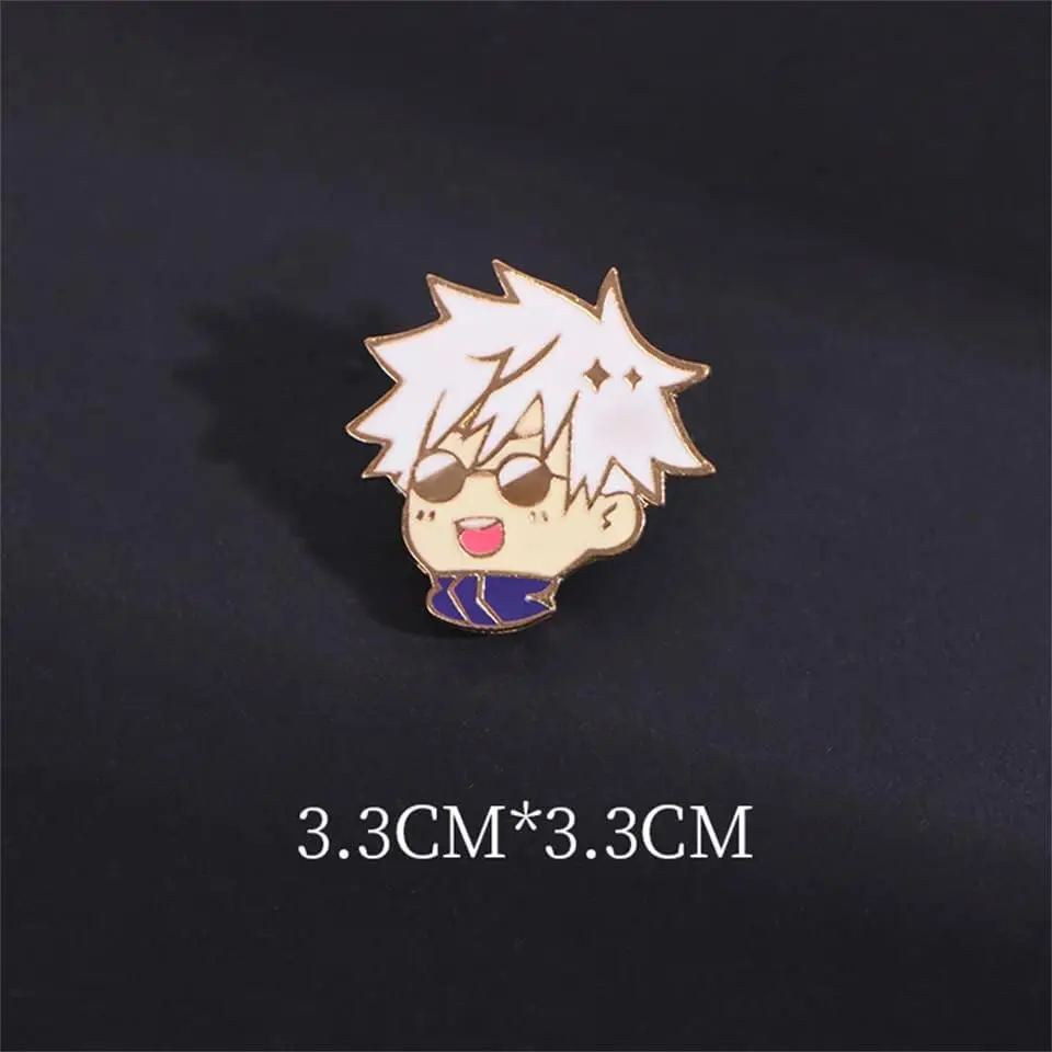 Jujutsu Kaisen Figura Broche, Anime Cosplay Pin, Presente para Fãs, 8pcs