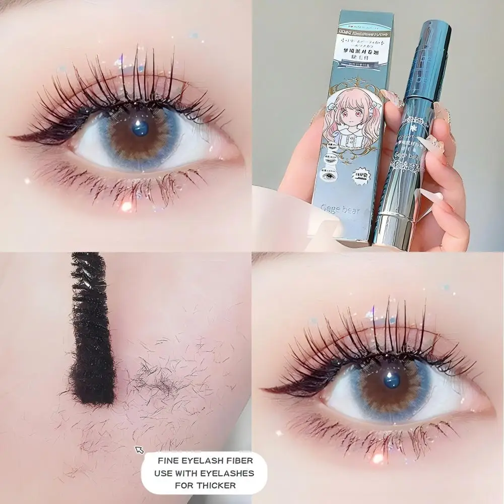 Gege Bear Dream Party Mascara riccio nero con fiore del sole Design carino per tutto il giorno Ciglia spesse per l'allungamento delle ciglia a lunga tenuta