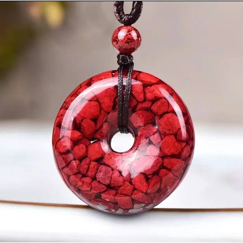 

New Natural Raw Ore Crystal Sand Safety Buckle Pendant, Classic Fashion Versatile Model