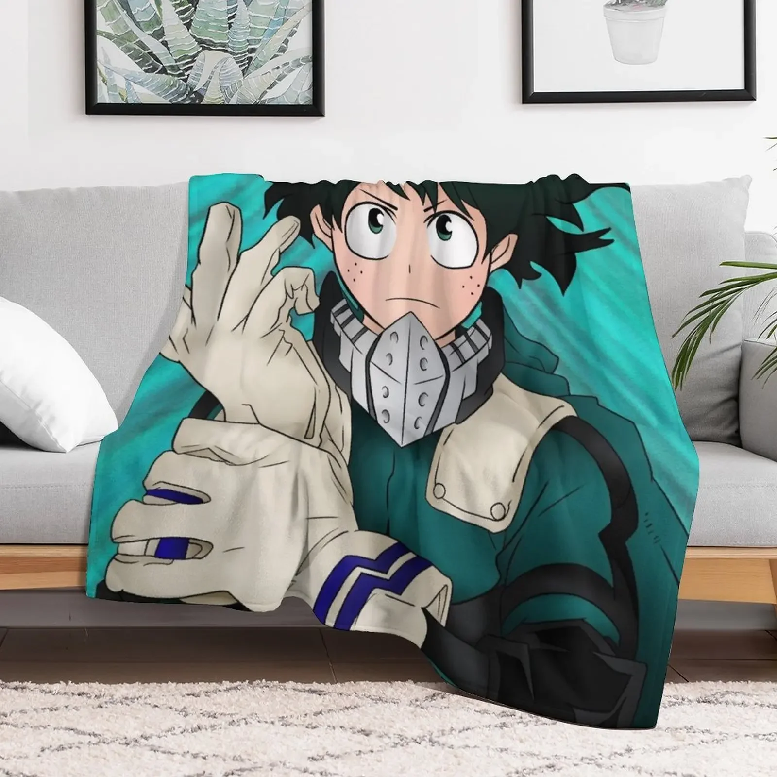 Deku! Throw Blanket Travel Size Cozy Blanket for Plane Train