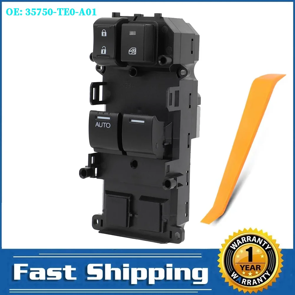 35750-TE0-A01 Interruptor Eléctrico de Control de Ventanillas Elevadoras para Consola Honda Accord Coupé de 2 Puertas 2008-2012, Repuestos Automotrices
