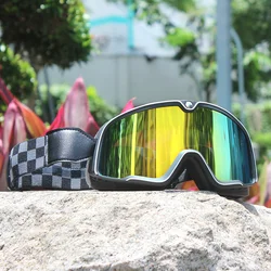 Gafas retro antiviento para motocross y cafe racer vintage